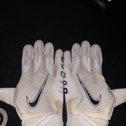 Nike Vapor White Football Gloves