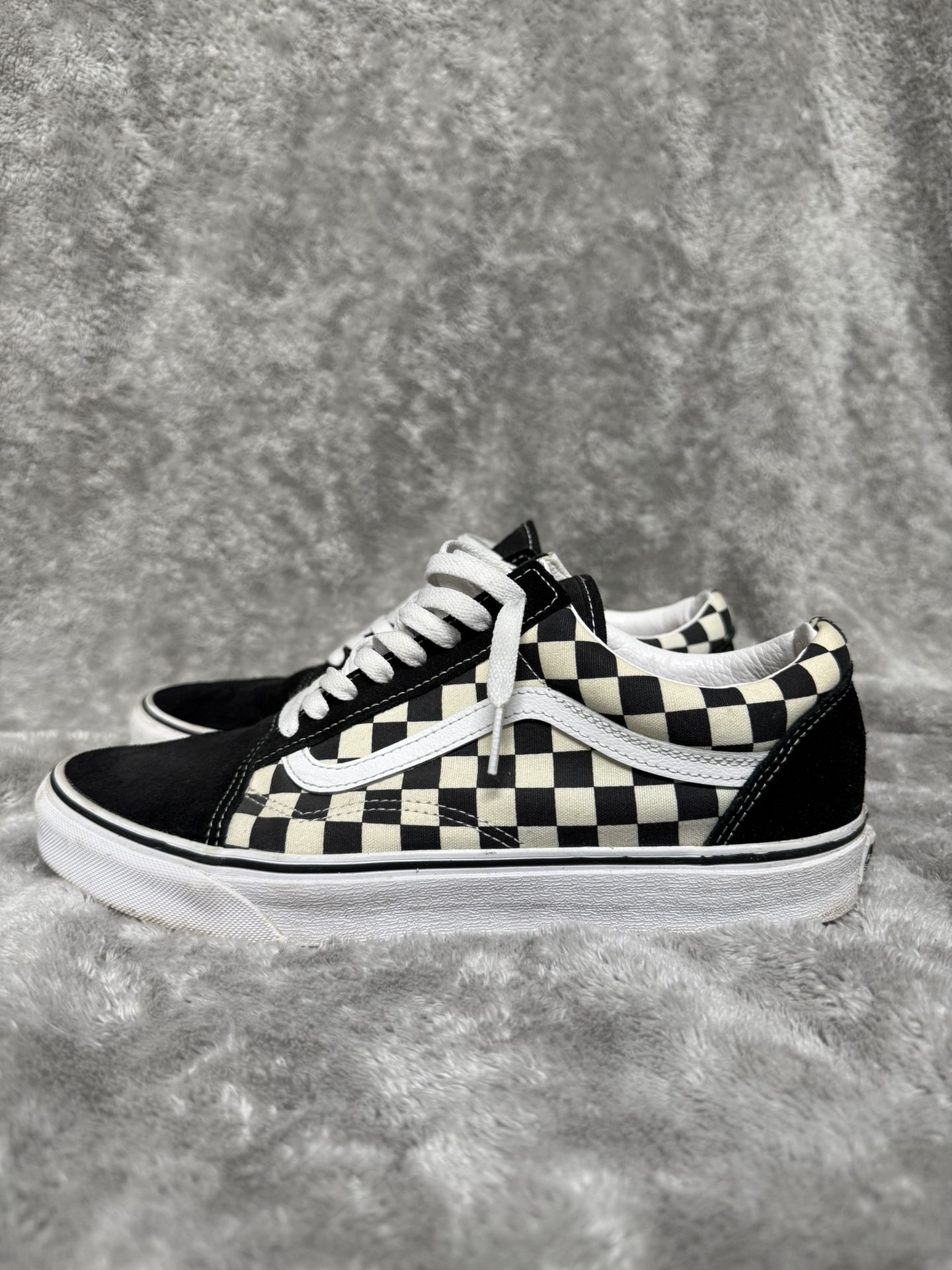 Men’s Size 10.5 Checkered Vans Shoes