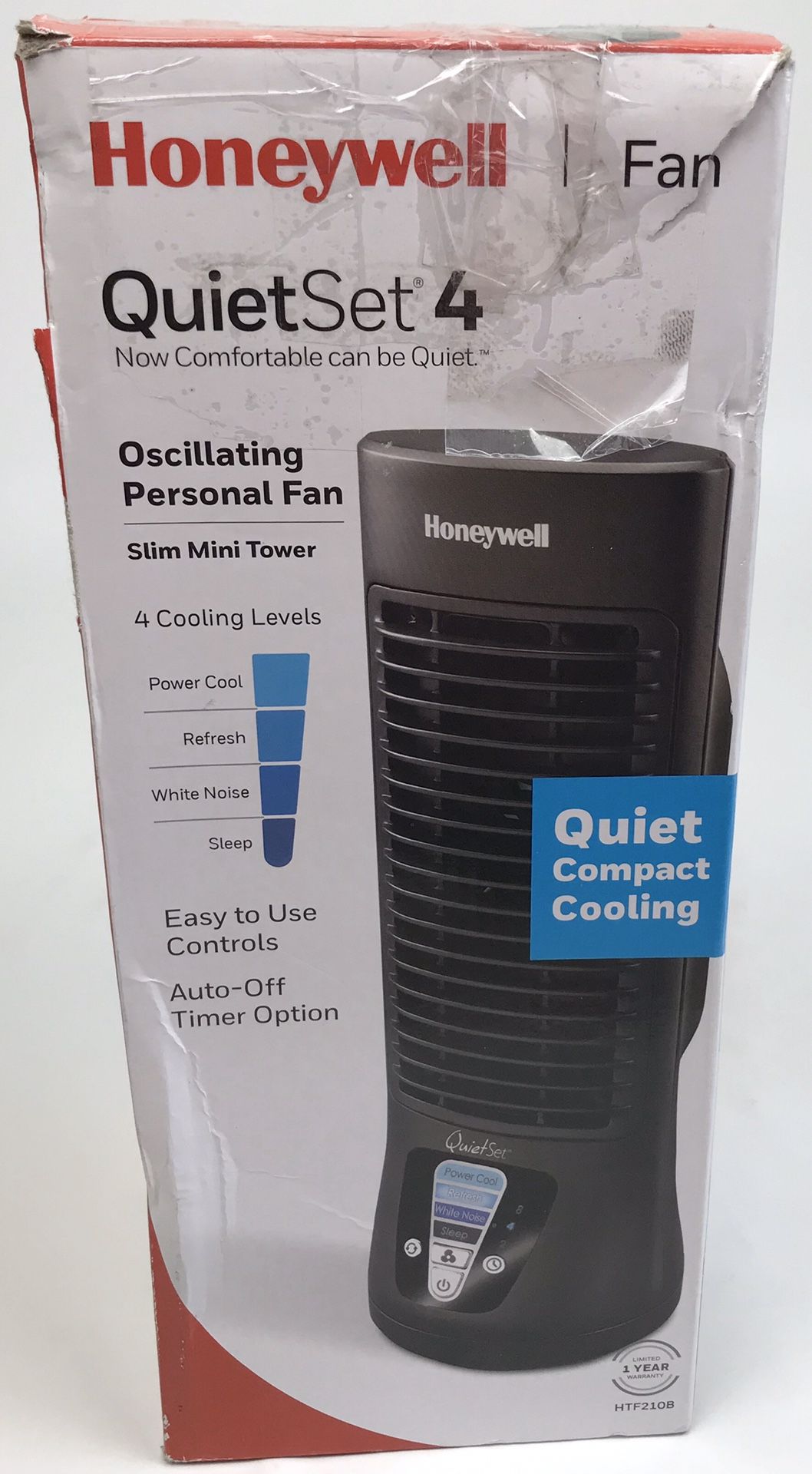 New Honeywell 4 Speed Slim Mini Tower Fan Black (Tarpon Springs)