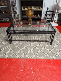 Glass coffee table
