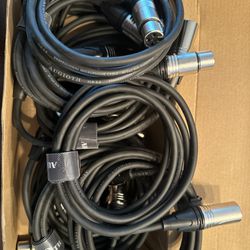 XLR to XLR Cable (6 Feet, 10 Pack) Multiple Premium XLR Microphone Cables
