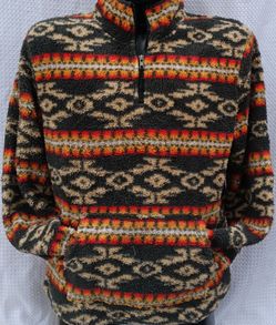 Rock and Roll Aztec pullover fleece