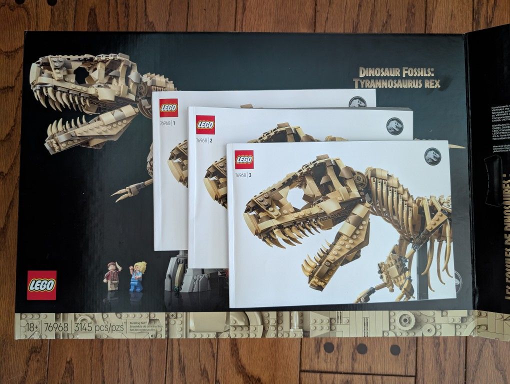 Box And instruction books ONLY! Lego T-rex Box And Books. No Bricks