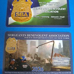 2026 NOVELTY NYPD SBA SERGEANTS BENEVOLENT ASSOCIATION COURTESY 