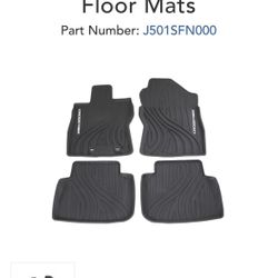 Crosstrek 2024 and Newer Subaru All Weather Floor Liners Kit Of Four For Front And Rear Black With White Crosstrek Logo Plus  Subaru Black Cargo Tray