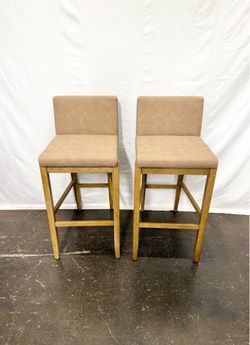 24 in. Counter Height Bar Stool , Brushed Light Brown, set of 2  *Free Delivery*