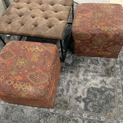 Coffee Table And 2 Ottoman