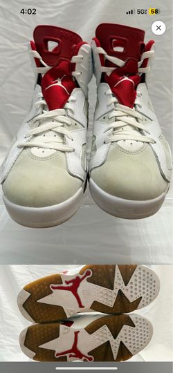 Size 8m-9.5w / Retro Alternate Hare 2017 / White/Red / No shoe locks / Pre Owned / No Box