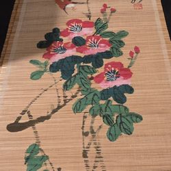 Japanese Bamboo Painting, Wall Hanging