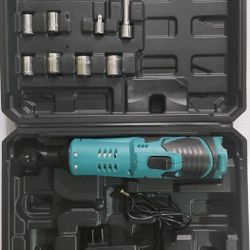 Cordless Electric Ratchet Wrench Set 12V Power Ratchet Tool Kit With 2 Batteries And Charger, brand new