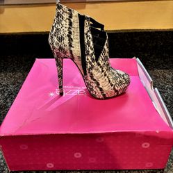 Snakeskin Platform Heels
