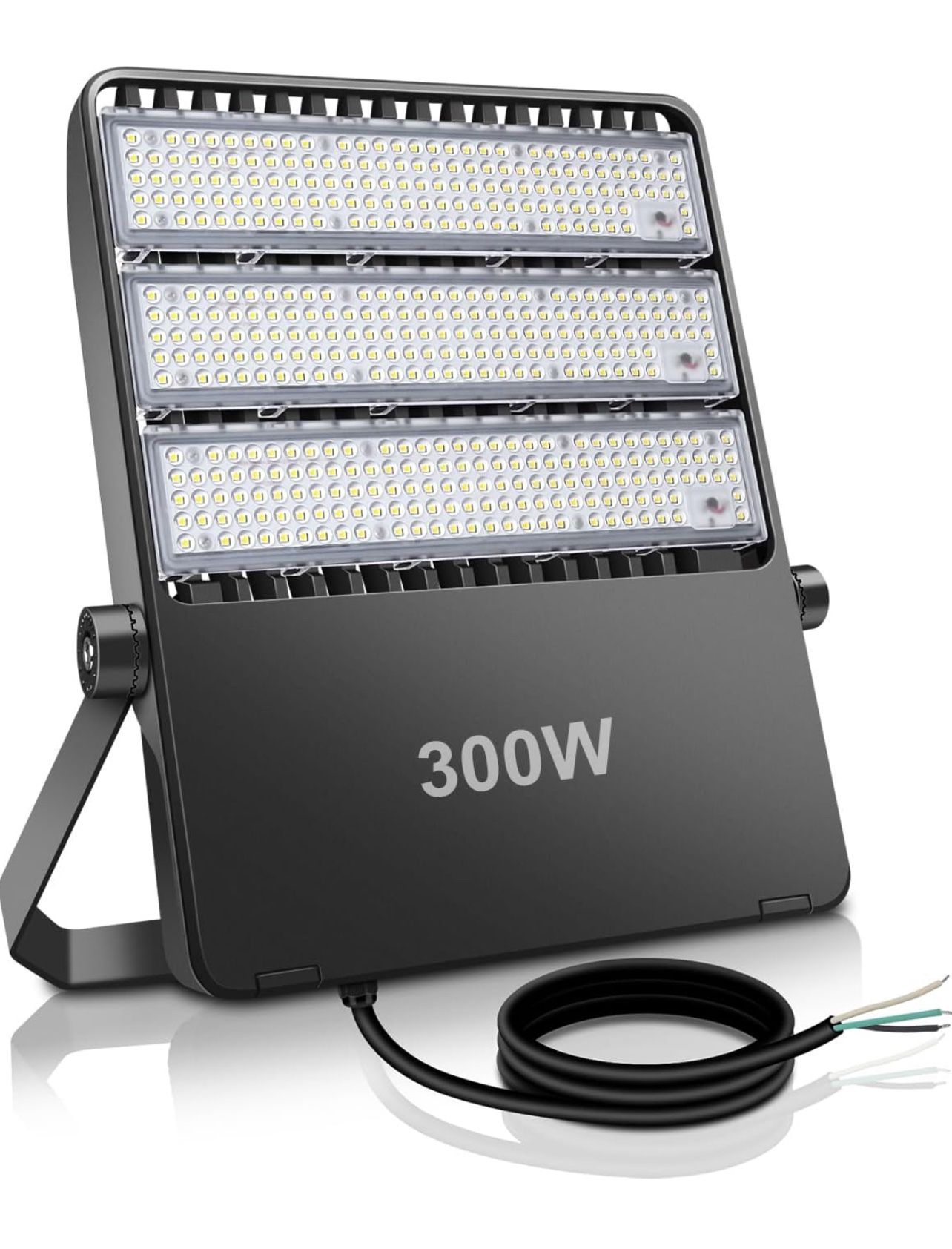 300W LED Stadium Flood Lights Outdoor 42000Lm Super Bright for Field Area Lighting 5500K IP65 Waterproof Exterior Yoke Wall Light 85-277V Commercial F