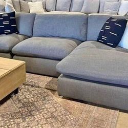 GREY cloud SECTIONAL ☁️ ⛅️ 🌧️ ☁️ 