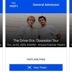 The Driver Era Concert Tickets 