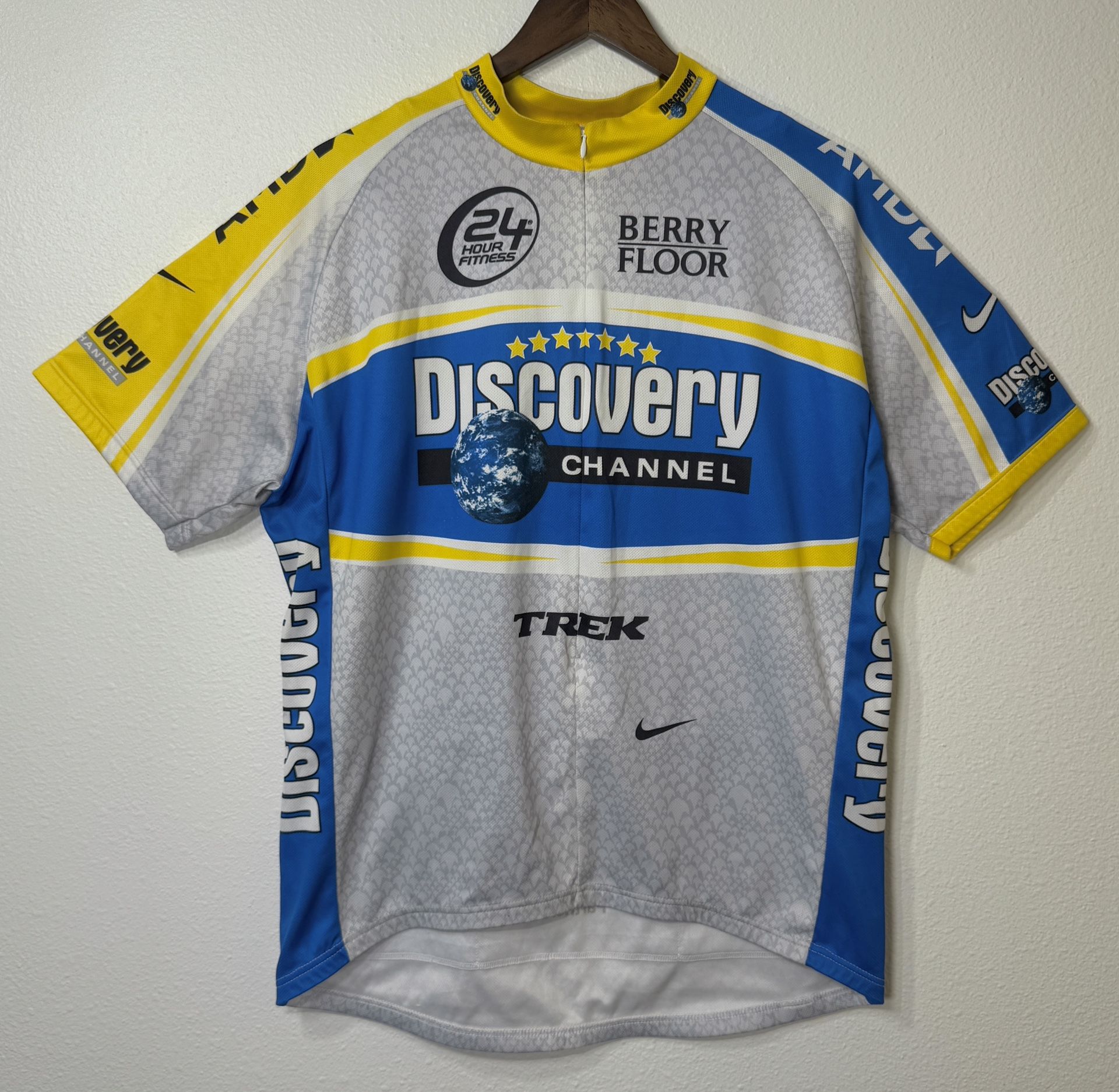 Nike Dri-fit Discovery Channel Cycling Jersey Men's 3XL Bike Racing