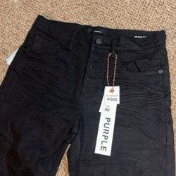 Purple Brand Jeans P005 Black Raw Size:30 Slim Straight 