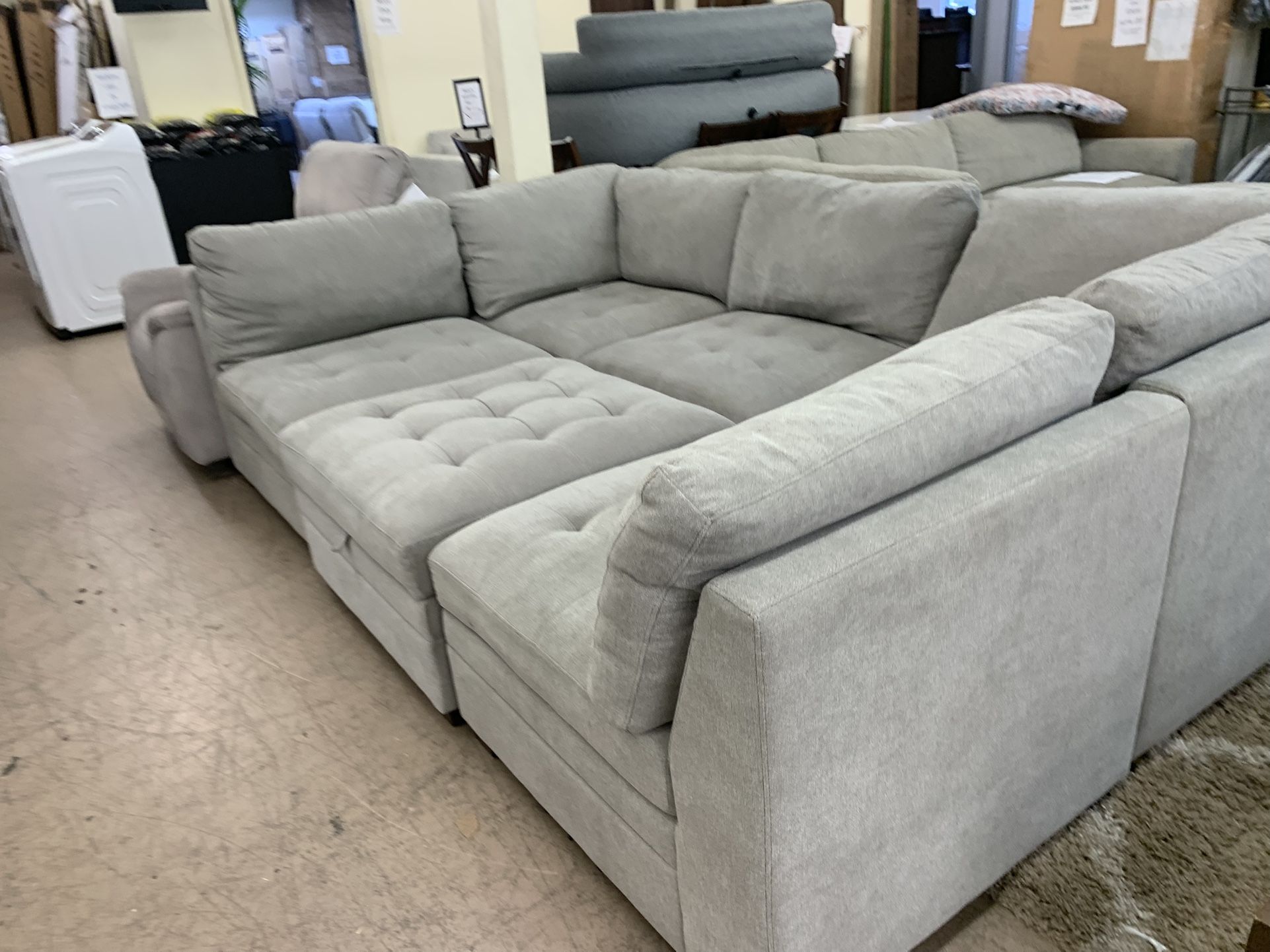 Grey Store Display Sectional