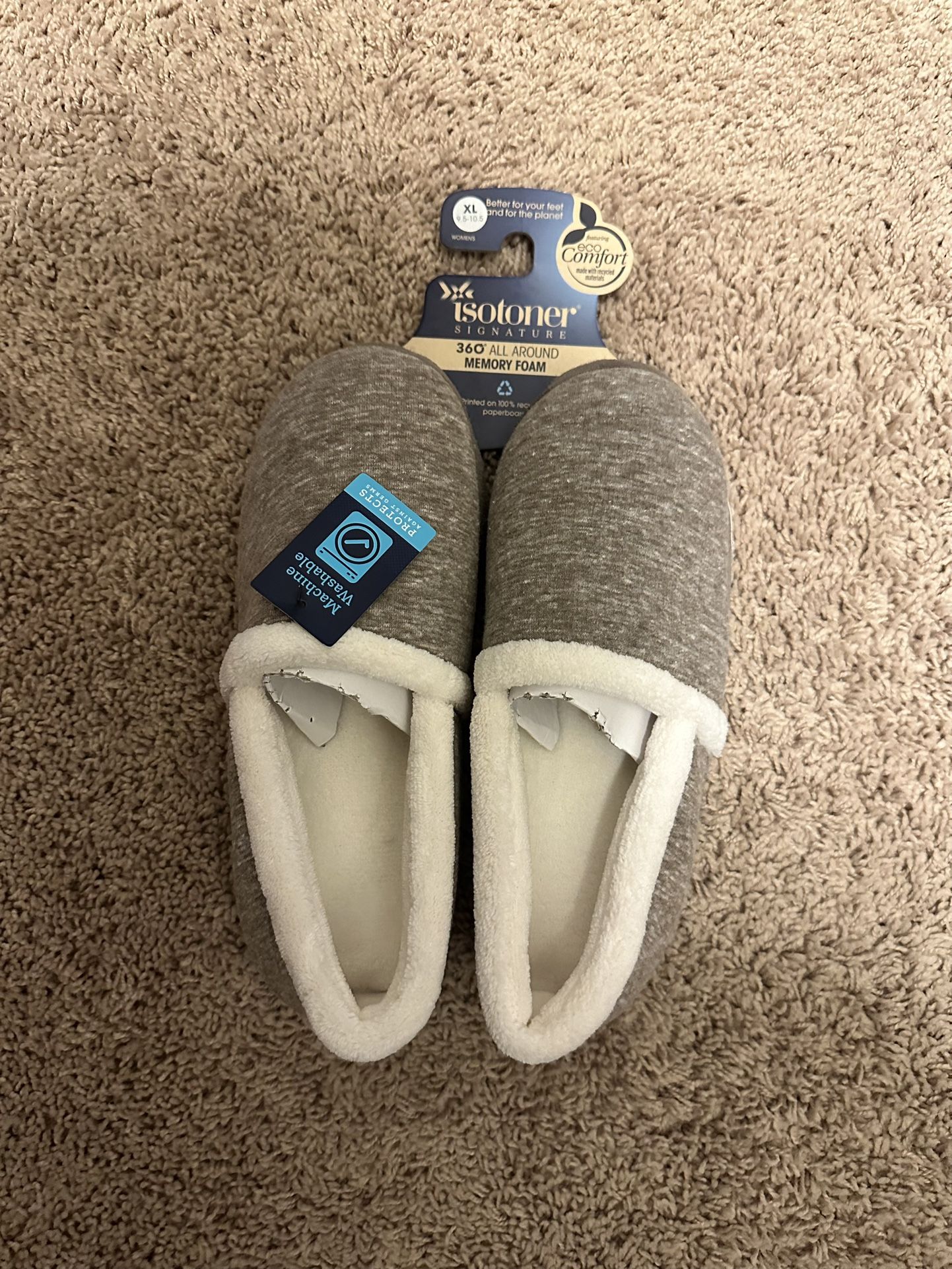 NEW Women’s Gray Isotoner Slippers