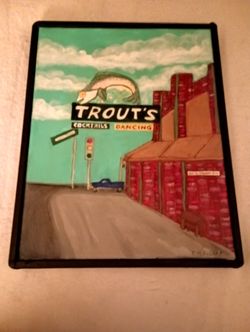 Trout's Bar In Oildale Painting