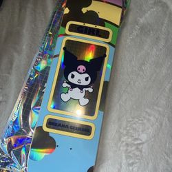 8.00 Gold Halo Hello Kitty Skateboard Deck Sanrio New Sealed BlindBag (Kuromi)