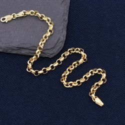 10K Yellow Gold Anklet 10.25"
