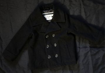 Kids Black Cherokee Pea Coat Sz3T