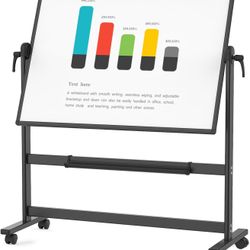 Double-Sided Magnetic Mobile Whiteboard