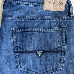 Guess Rowland Medium Rise Relaxed Straight Denim Jeans