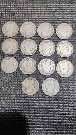 Barber Silver Quarter Coins 1(contact info removed)