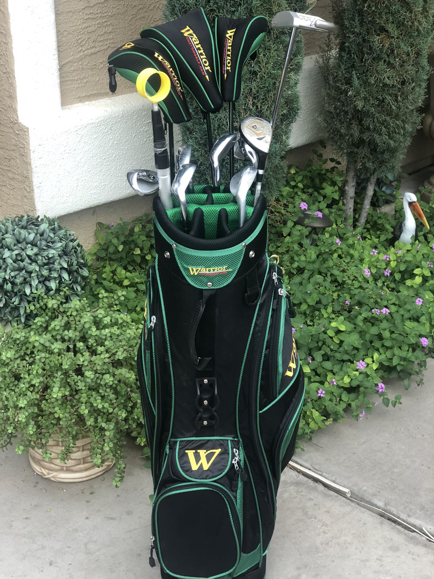 Warrior golf bag and Warrior Custom Golf Clubs
