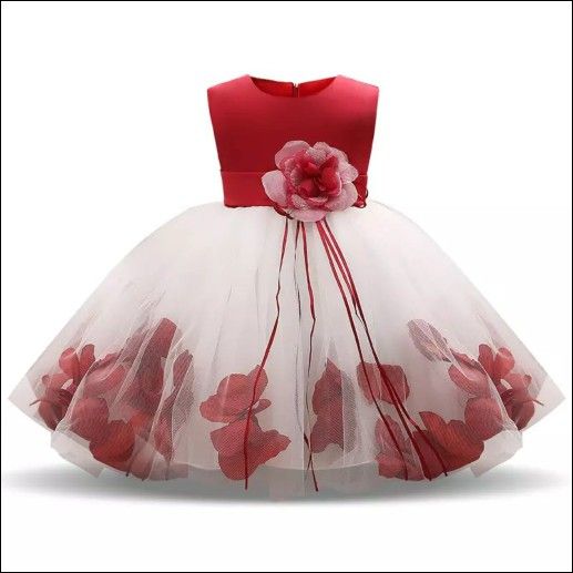 Christmas Baby Girl Flower Princess Dresses