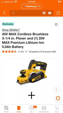 Dewalt Cordless Handheld  Brushless Planner (Tool only)
