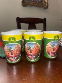 5 Vintage John Deere cups
