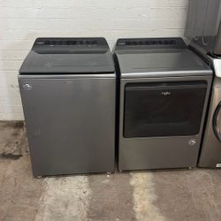 Whirlpool Stainless Steel Washer Dryer Set LOAD & GO Newer Model 