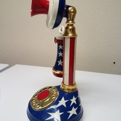 Patriotic Stars stripes candlestick phone