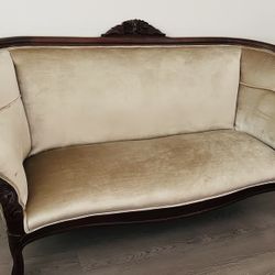 Antique Victorian Carved Loveseat 