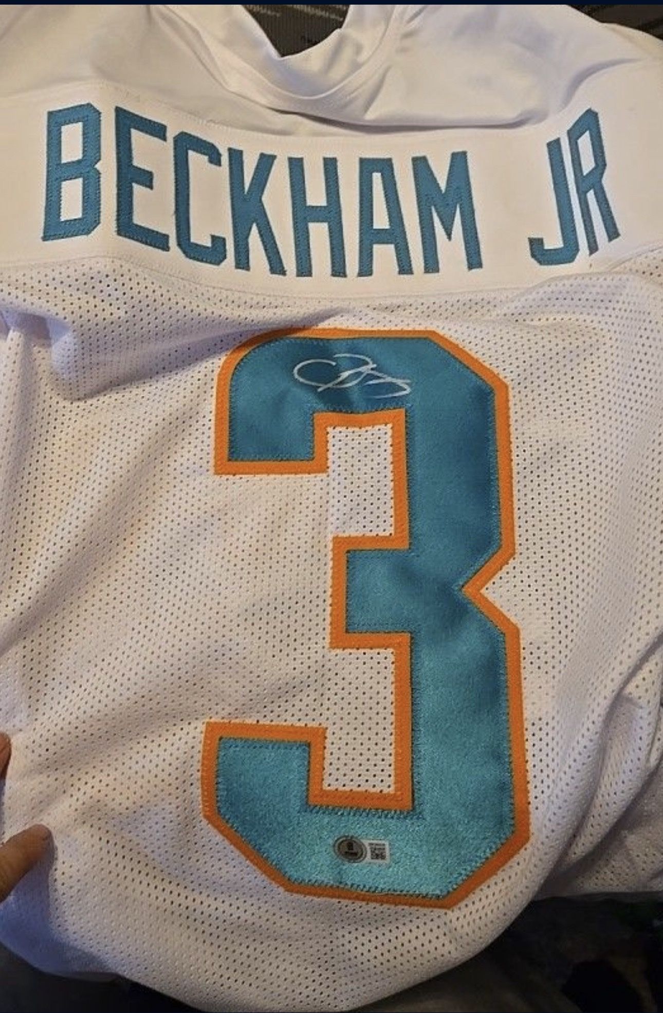 Odell Beckham Jr -Autographed Dolphins Jersey -