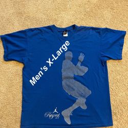 JORDAN / “OG” Retro RESPECT Air Jordan Logo Shirt T-Shirt / Men’s X-Large (XL) / Excellent Condition!! / Pepsi Blue & Silver 