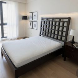 Queen Bed Frame & Mattress Great Condition 