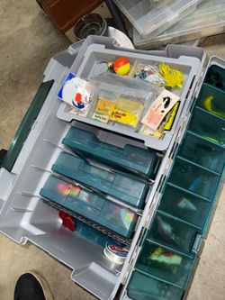 Big ass tackle box filled to the top