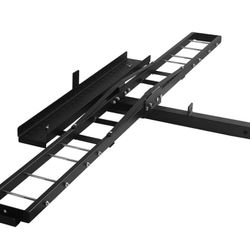 Heavy Duty Motorcycle Dirt Bike Carrier Hitch with Loading Ramp and Anti-Tilt Locking Device - Max Load 226kg/500lbs
