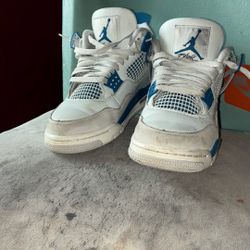 Jordan 4s white and blue