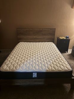 Queen Bed Frame & Mattress