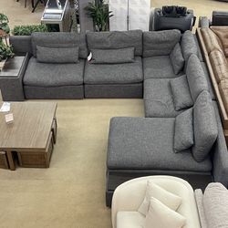 Divani Casa Paseo Charcoal Modular Sectional / 5pc