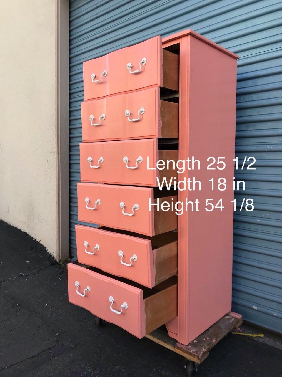 Pink 6 drawer dresser