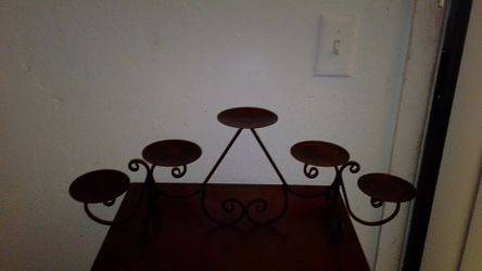 Wrought Iron Decorative 5 Candle Holder