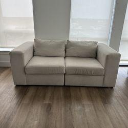 90” Beige 2 Seater Sofa