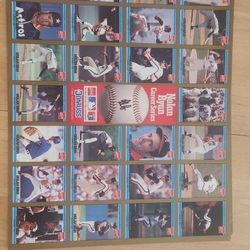 (9) 1992 Donruss Nolan Ryan Career Signed Uncut Sheet
