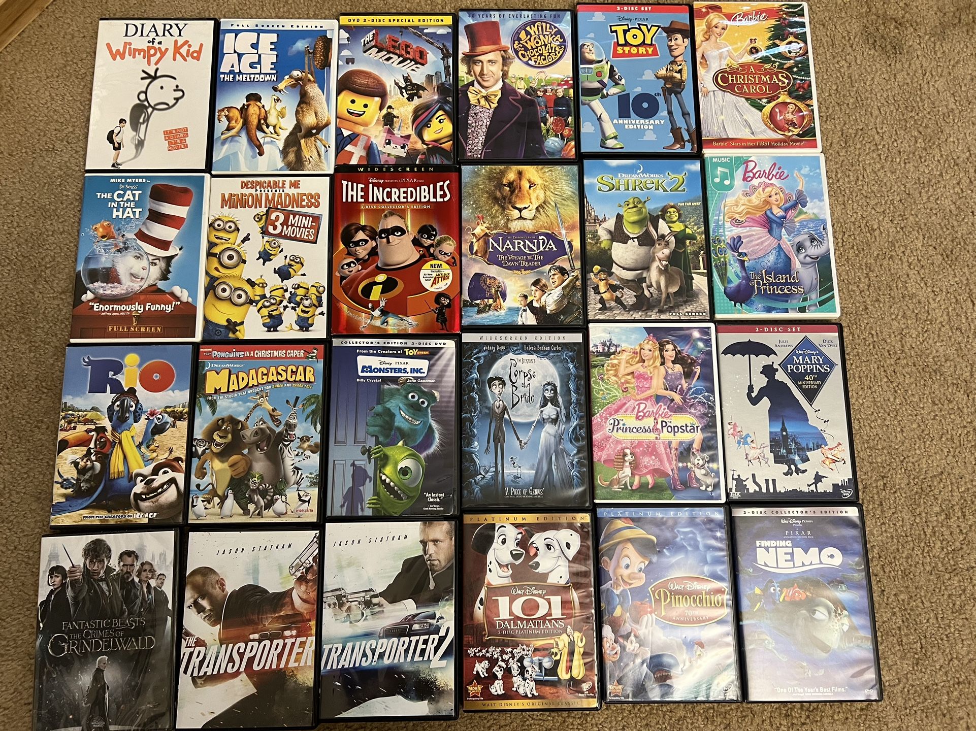 Bundle Of 24 DVD’s (mainly Kids’)