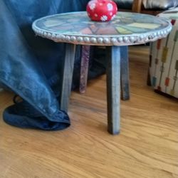 Colorful Epoxy Side Table